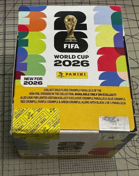 Panini FIFA World Cup 2026 Official Sticker 100-Pack Box Gold Limited NEW 2026