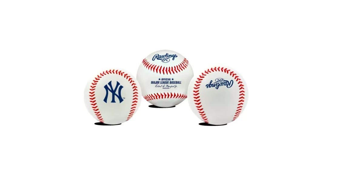 Rawlings MLB Team Logo Baseball, White, 1
