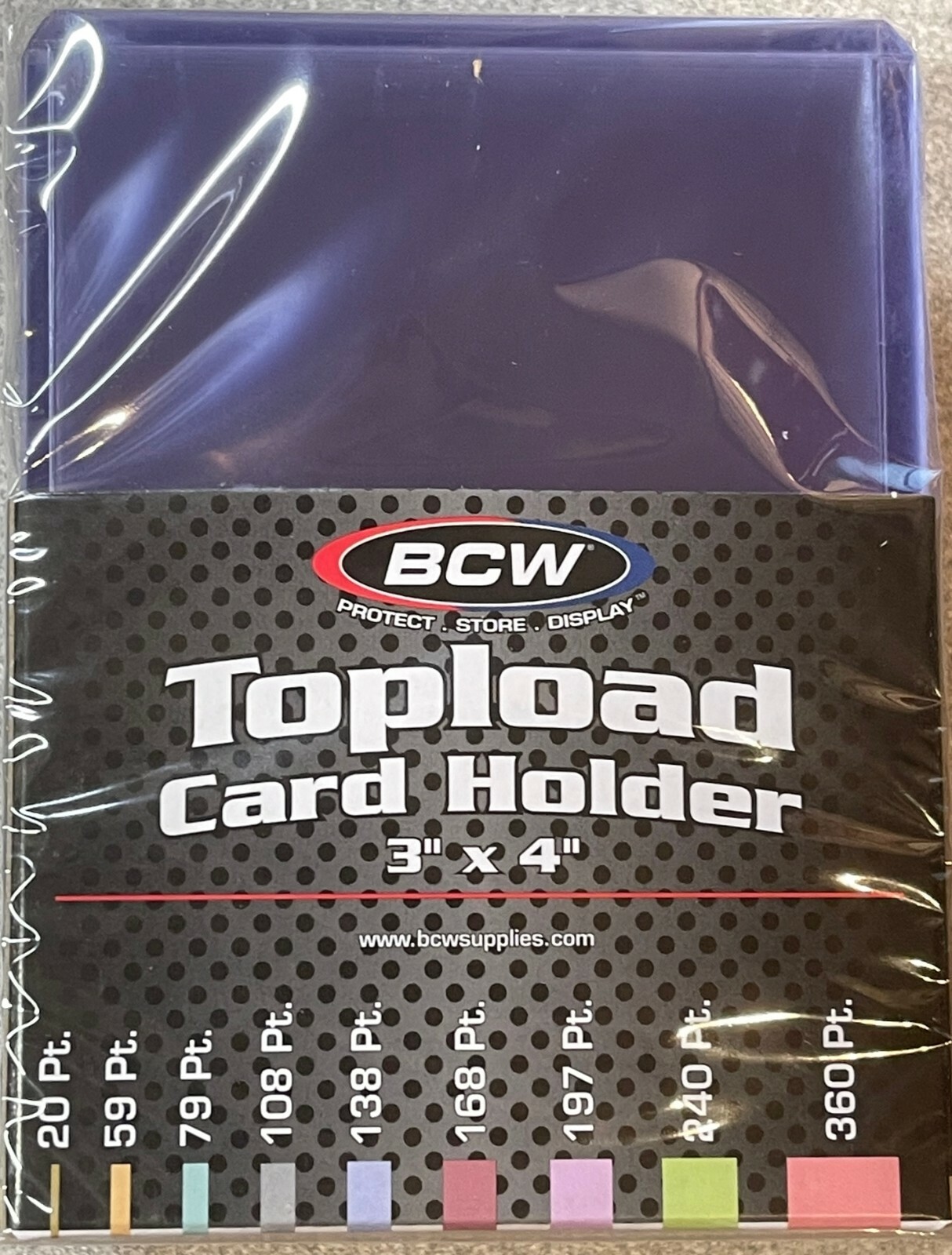 1 Pack 25 BCW 20 PT Premium 3×4 Toploaders 1-TLCH 20 Pt.-Free Shipping Always!