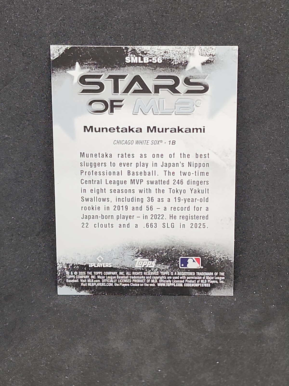 2026 Topps Series 2 ~ Munetaka Murakami #SLMB-56 ~ Crackle Foil ~ Stars of MLB