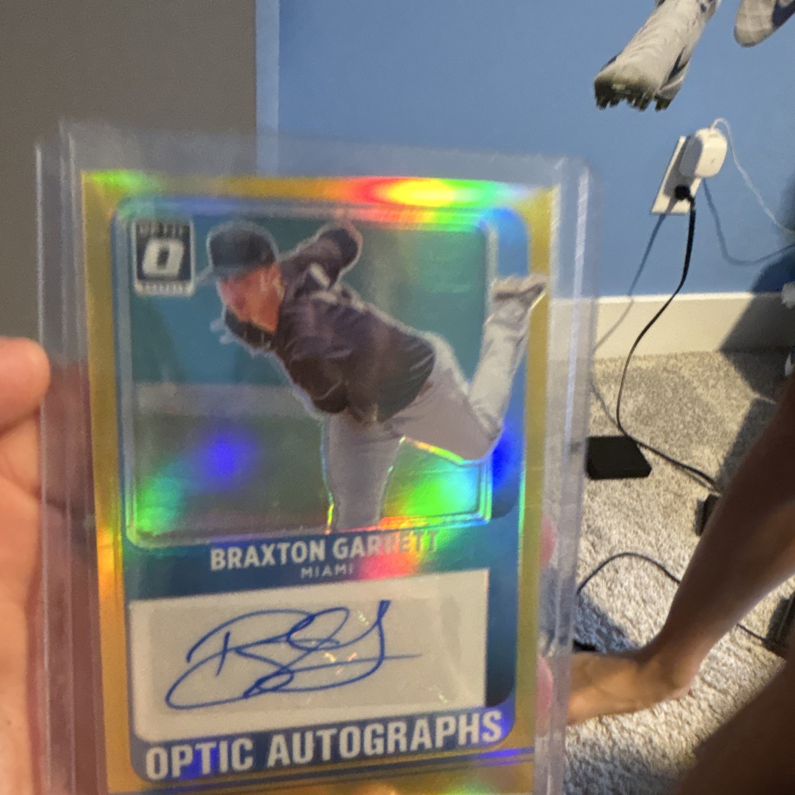 Panini 2021 Donruss Optic Braxton Garrett OA-BG Gold Auto /10 Optic Autos