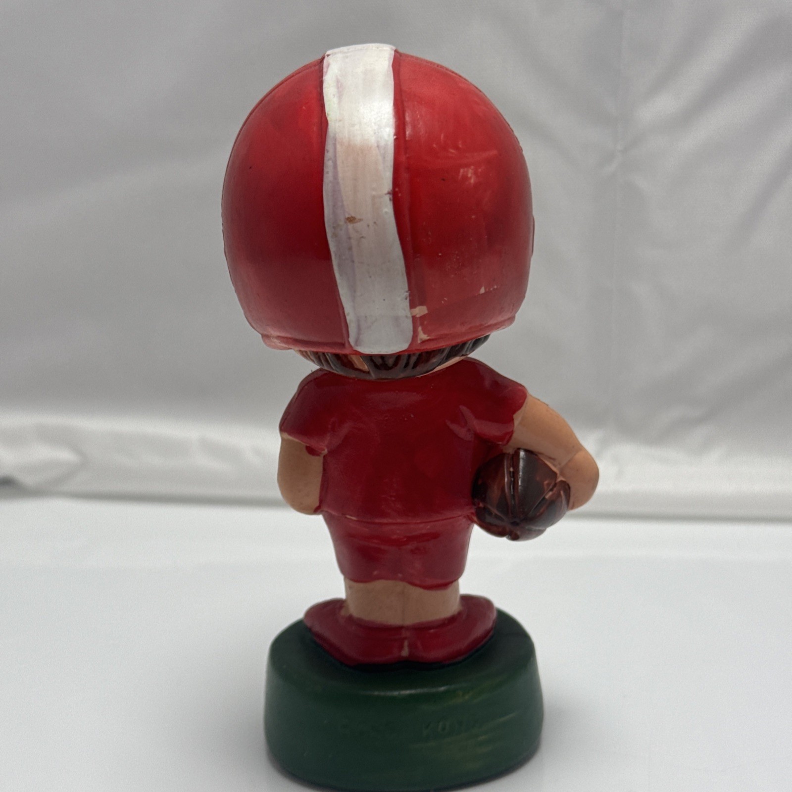 Vintage Football Player Plastic Figure, Made in Hong Kong 5 Inches Tall