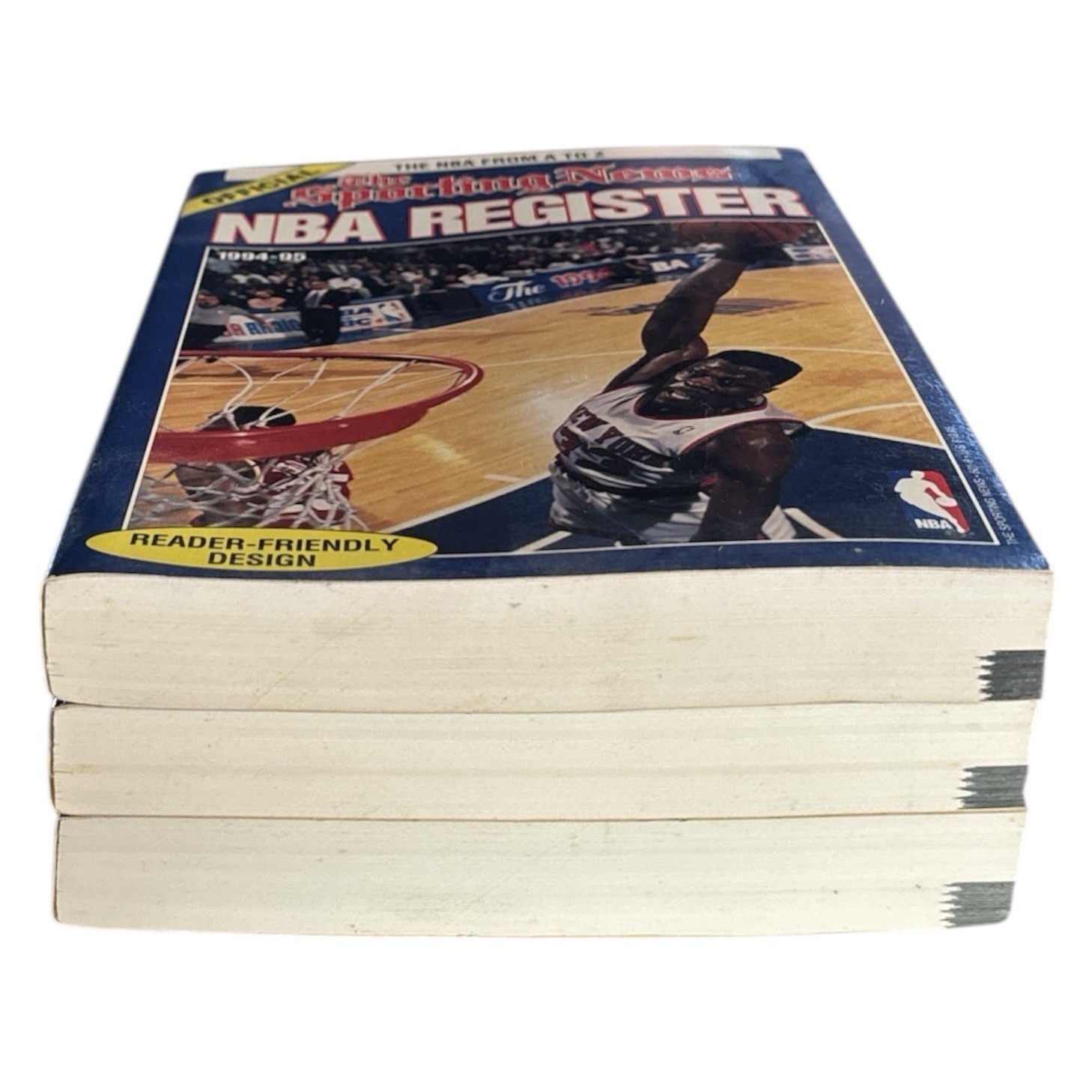 Vintage Lot 3 Sporting News Official NBA Register 1994-96 Basketball Guides; A-Z