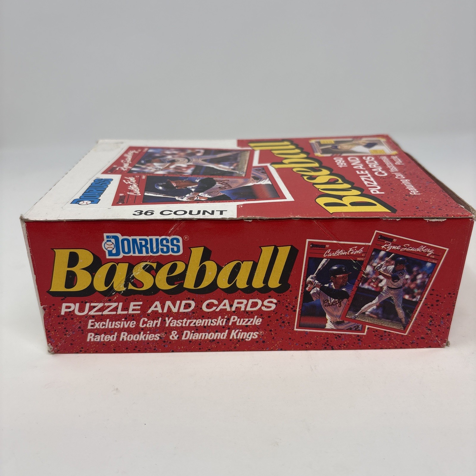 Vintage 1990 Donruss Baseball Puzzle and Cards in factory box