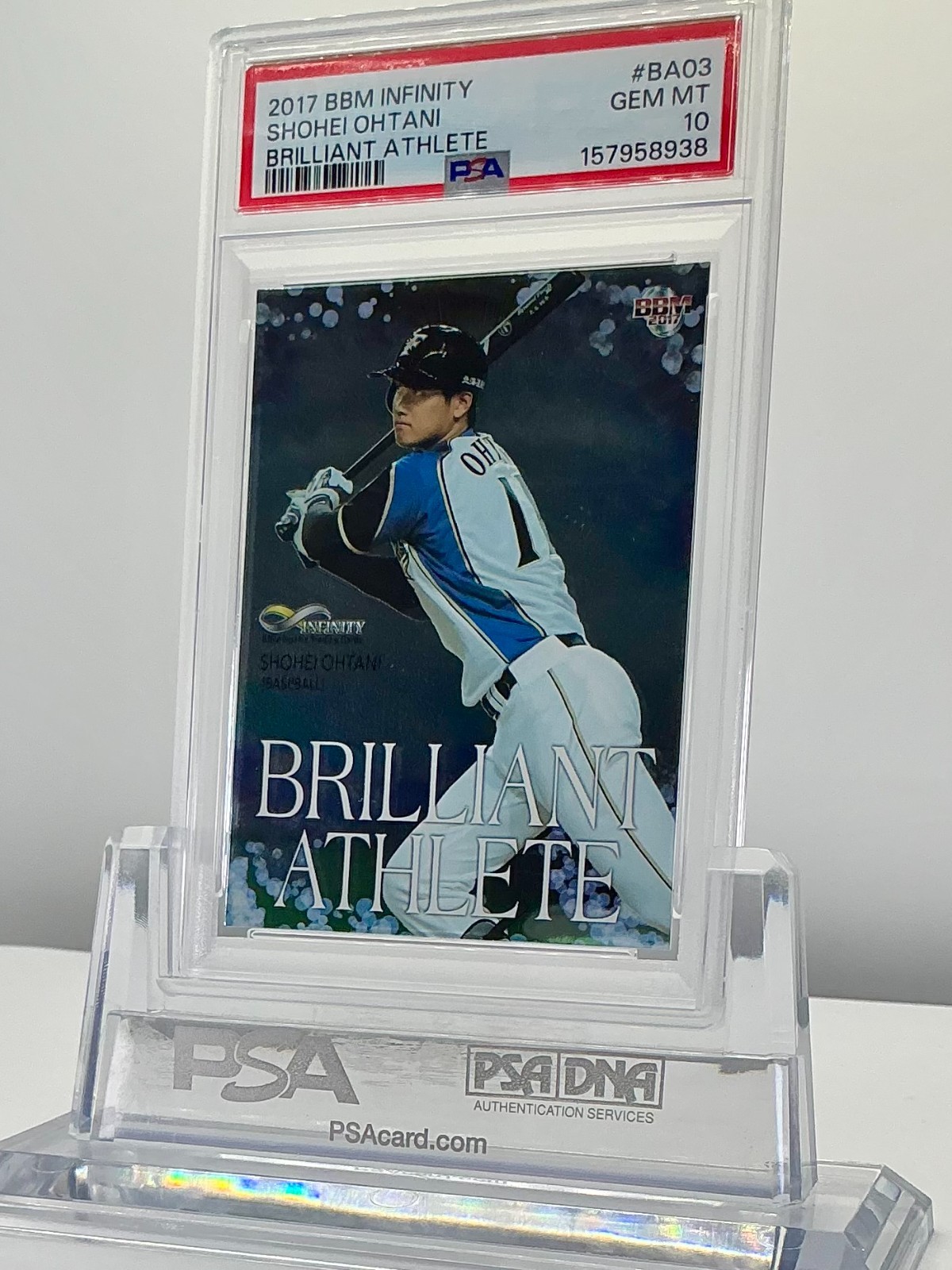 SHOHEI OHTANI 2017BBM INFINITY BRILLIANT ATHLETE #BA03 PSA10!GEMMINT!POP20!(RC)