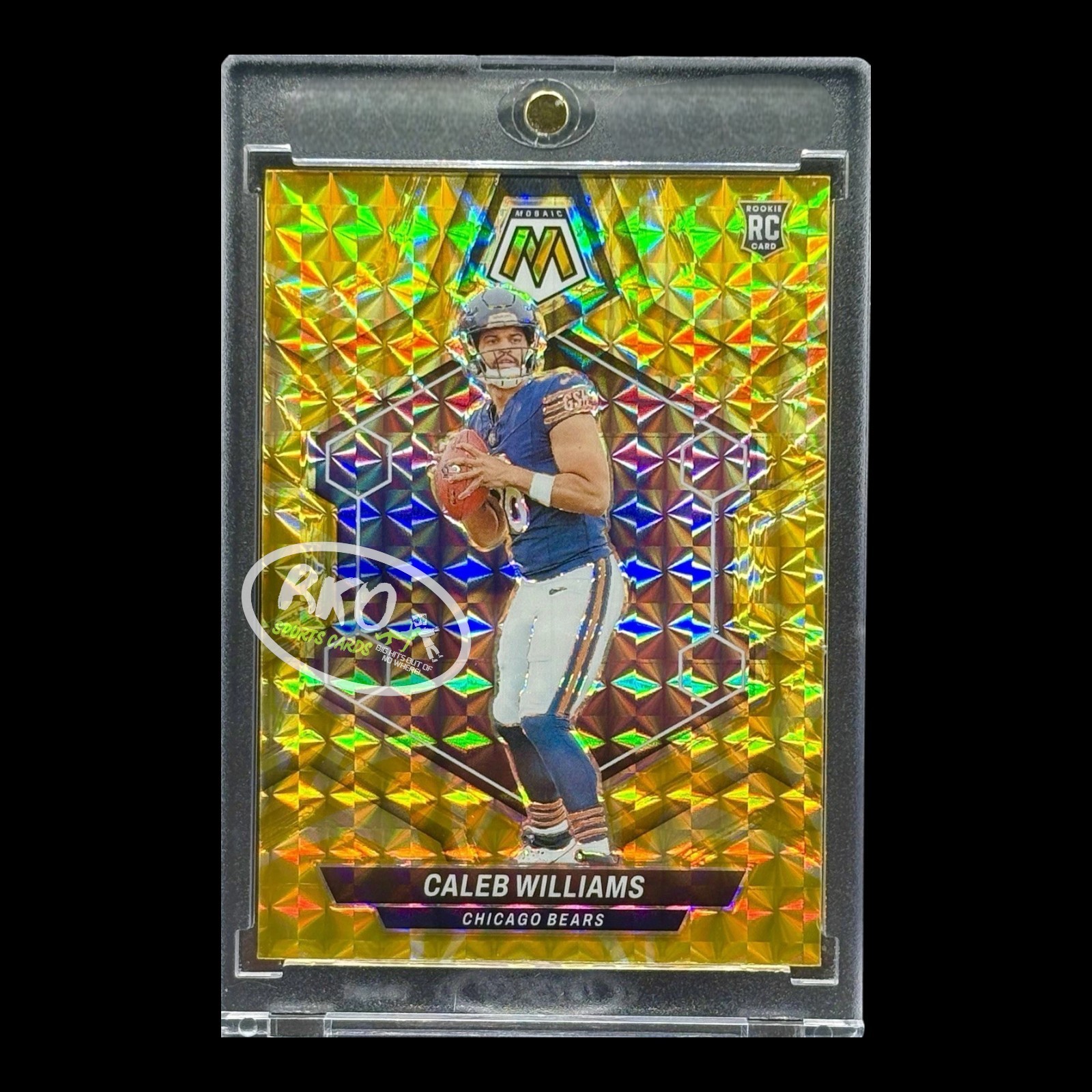 Caleb Williams RARE ROOKIE GOLD REFRACTOR MOSAIC INVESTMENT CARD PANINI BEARS