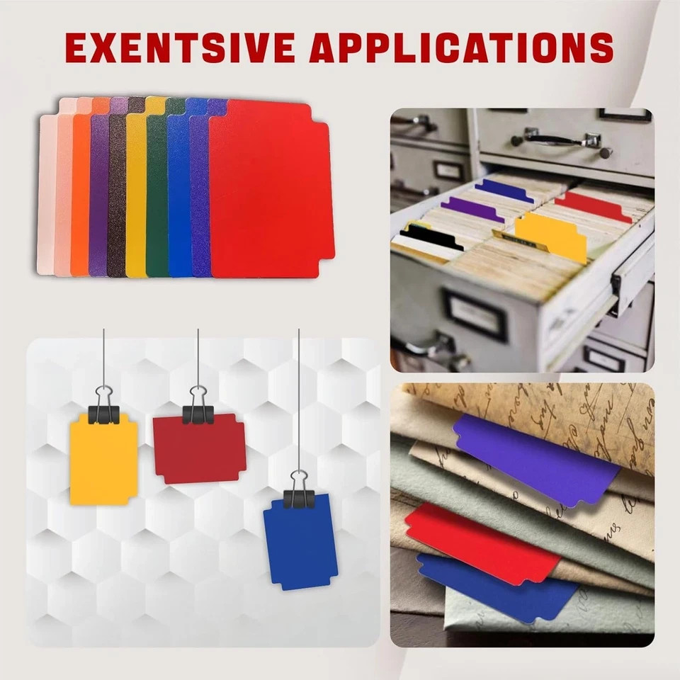 Trading Card Dividers 100 Pieces Multicolor Card Dividers with Tabs Plastic Card