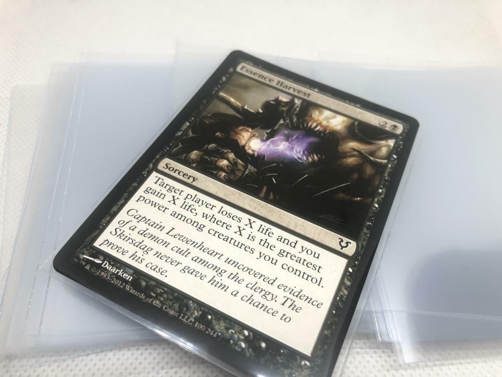 Lenayuyu 300pcs Transparent Protector Standard MTG Card Sleeves 66x91mm Glossy