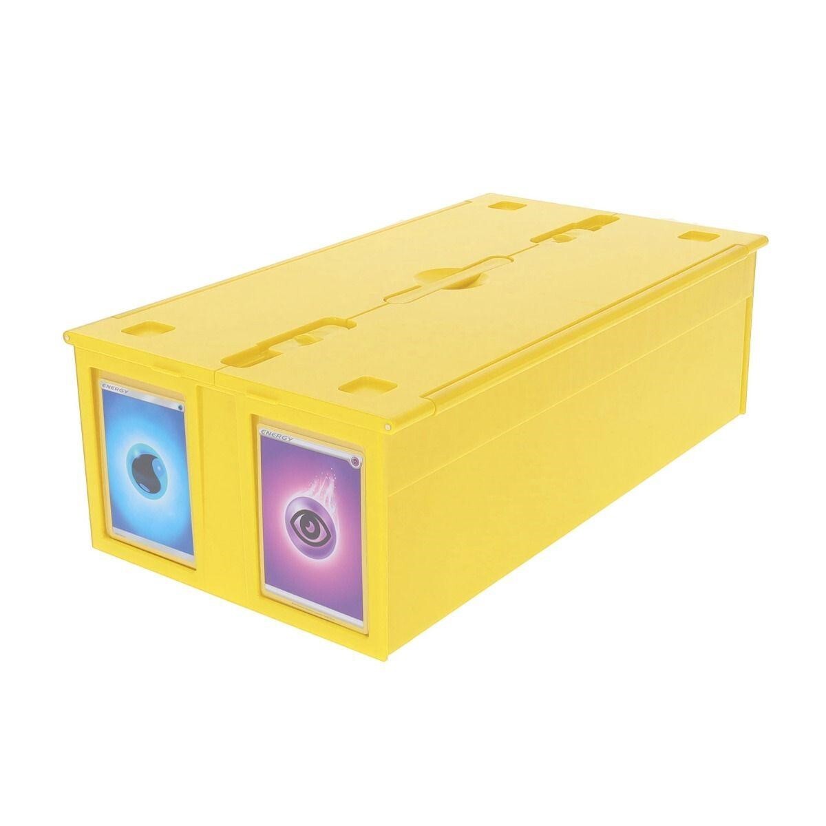 BCW Card Box Bin Holder For 1600 Trading Gaming Sport Cards Fit Toploader Yellow