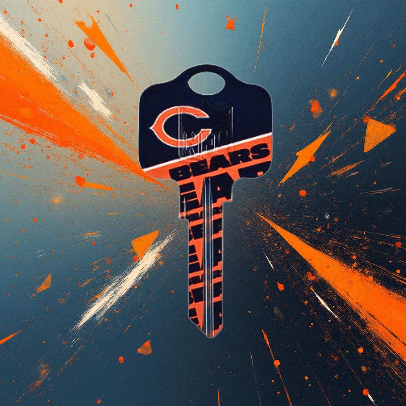Officially Licensed NFL Football Team House Key Blank, Kwikset Schlage