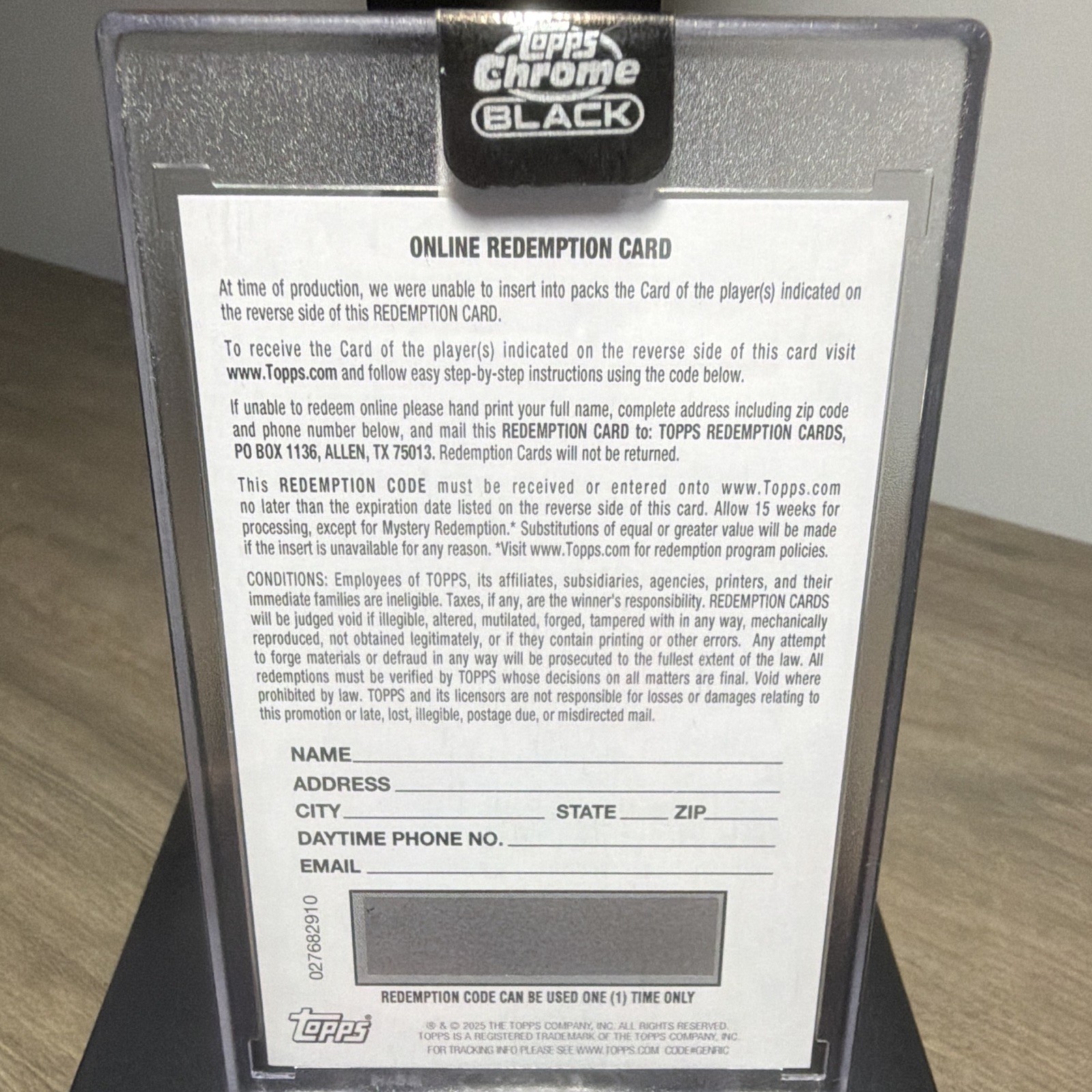 Topps 2026 Chrome Black Kazuma Okamoto Blue Jays Auto Green Parallel Redemption