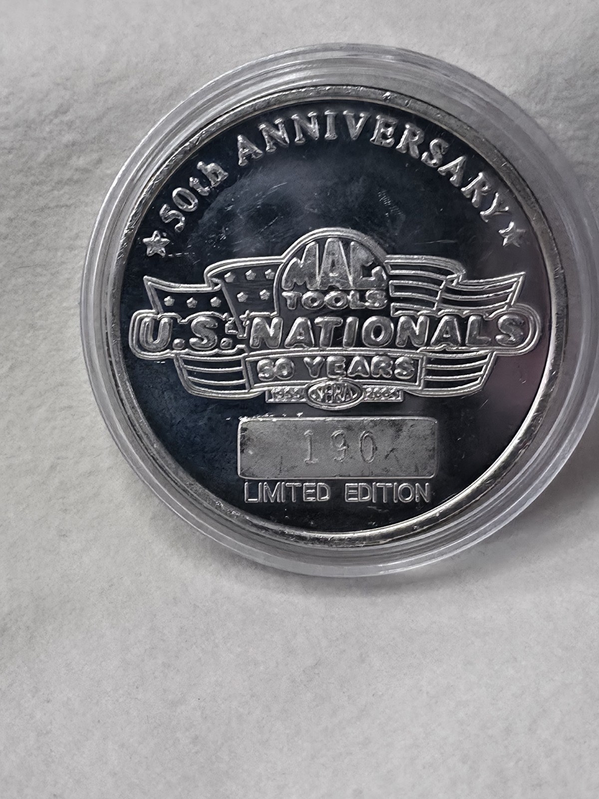 1 Troy Oz 925 Sterling Silver 50th Anniversary US Nationals Limited Edition Coin