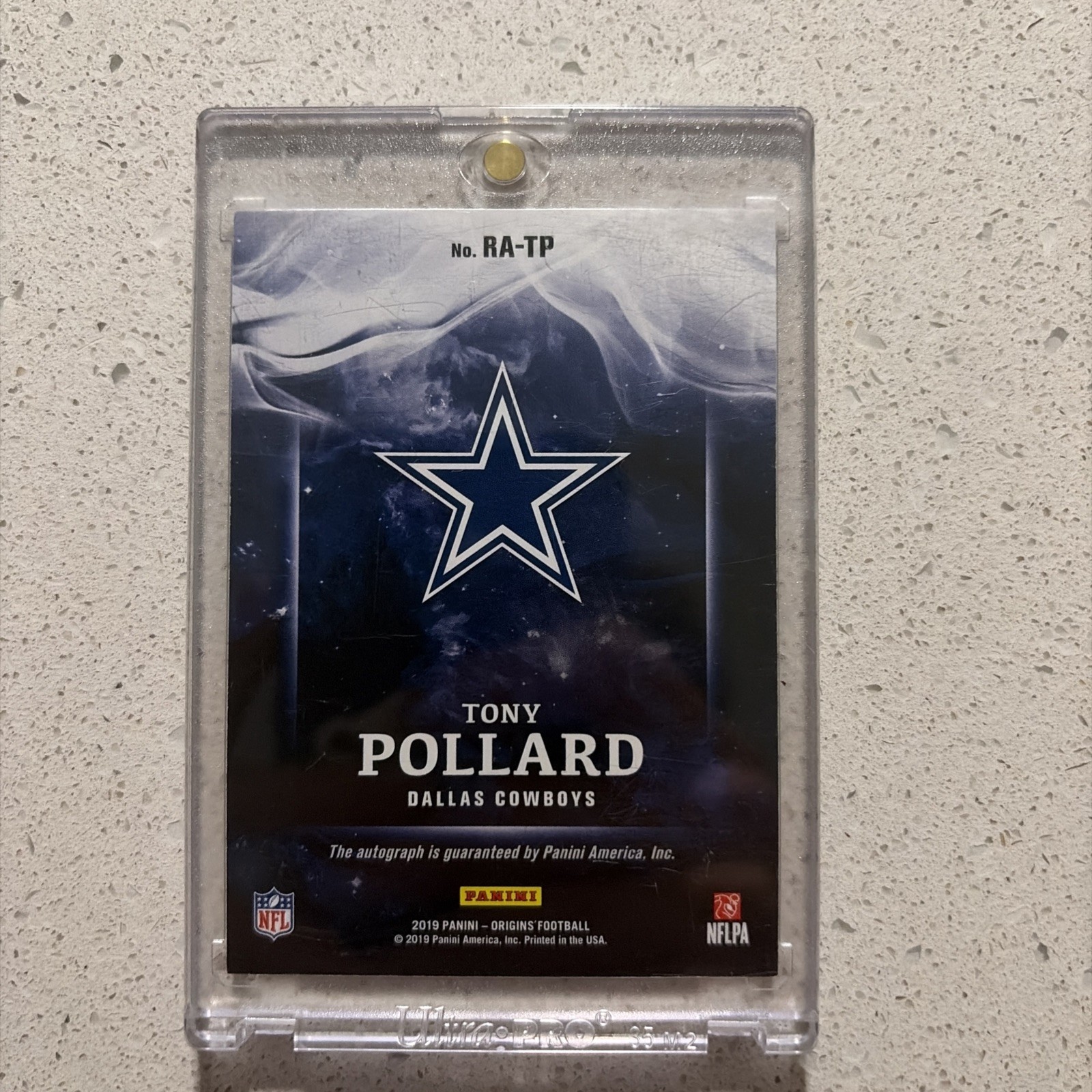 2019 Panini Origins Rookie Autographs Tony Pollard #RA-TP Cowboys On Card Auto
