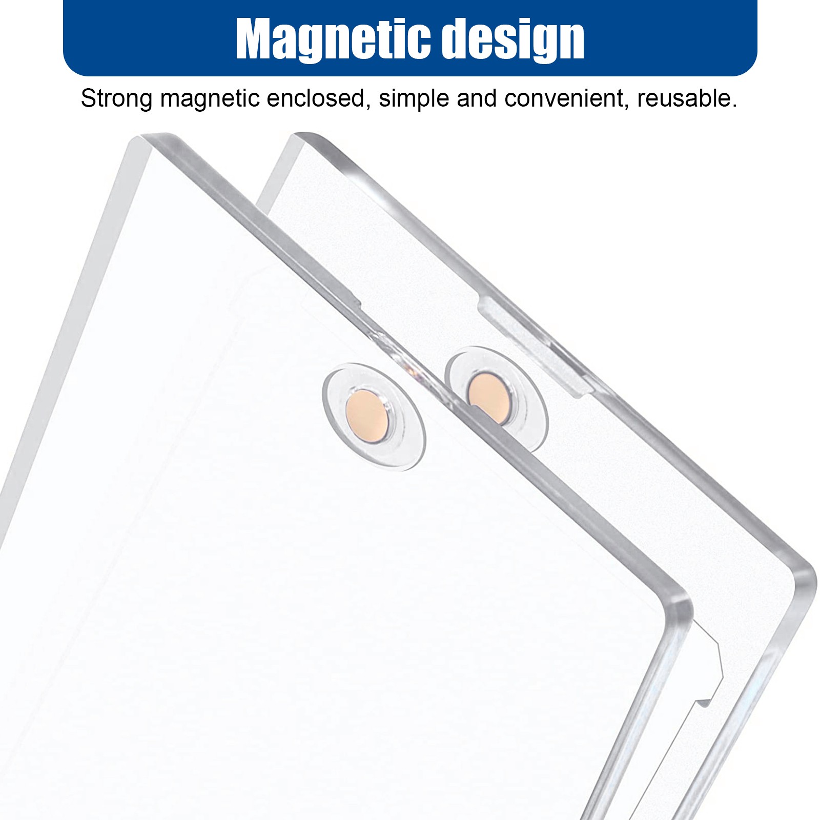5-50PCS Clear Magnetic Trading Sports Card Holders 35PT One-Touch UV Protection