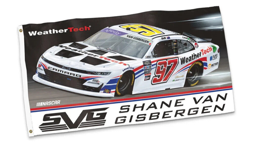 Shane Van Gisbergen #97 Xfinity Nascar Car Racing 3×5 FT Flag Wall Decore Banner