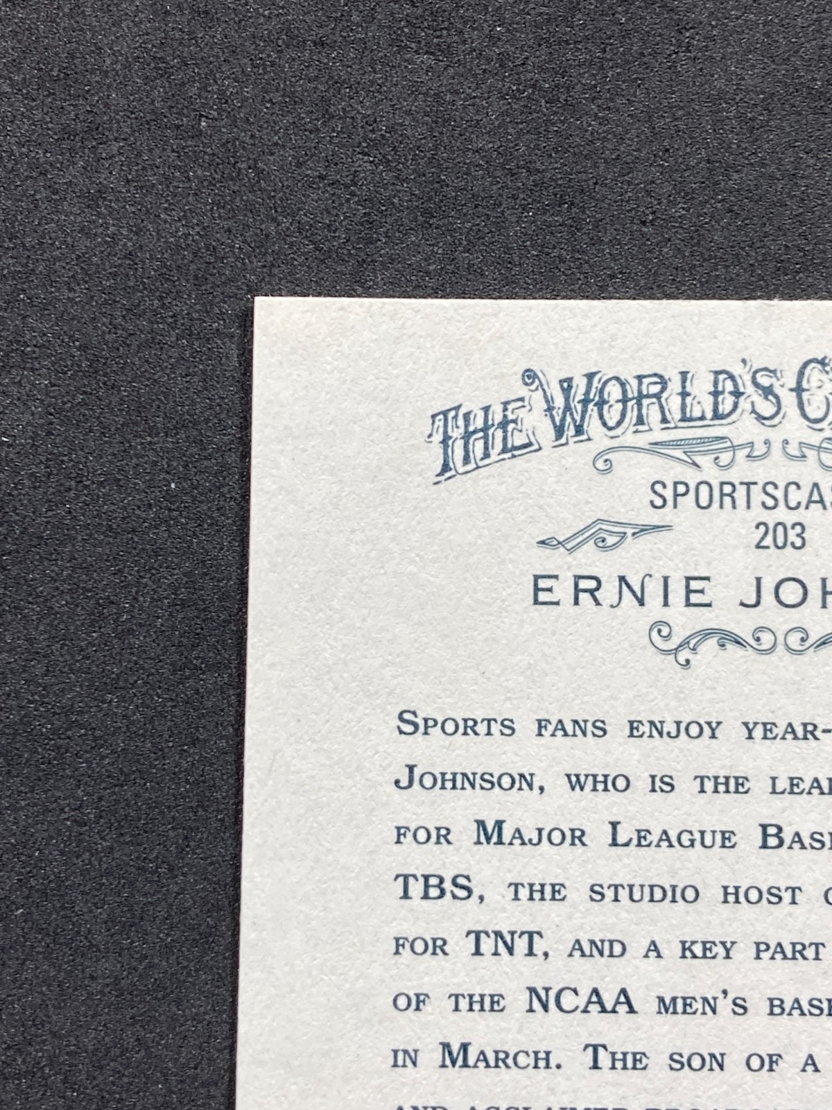 2016 Topps Allen & Ginter #203 Ernie Johnson RC Rookie TBS TNT NBA A&G Mint!