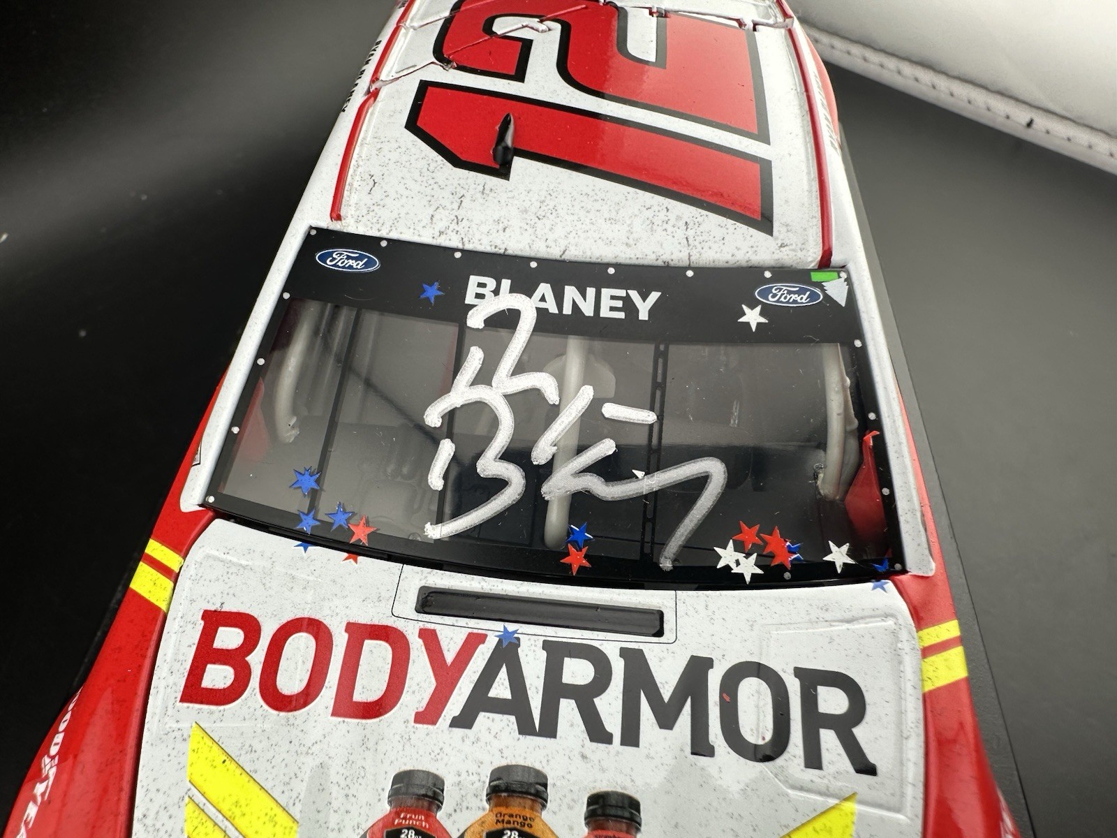 AUTOGRAPHED 2021 Ryan Blaney #12 BodyArmor ATLANTA WIN 1/24 Diecast Pristine COA