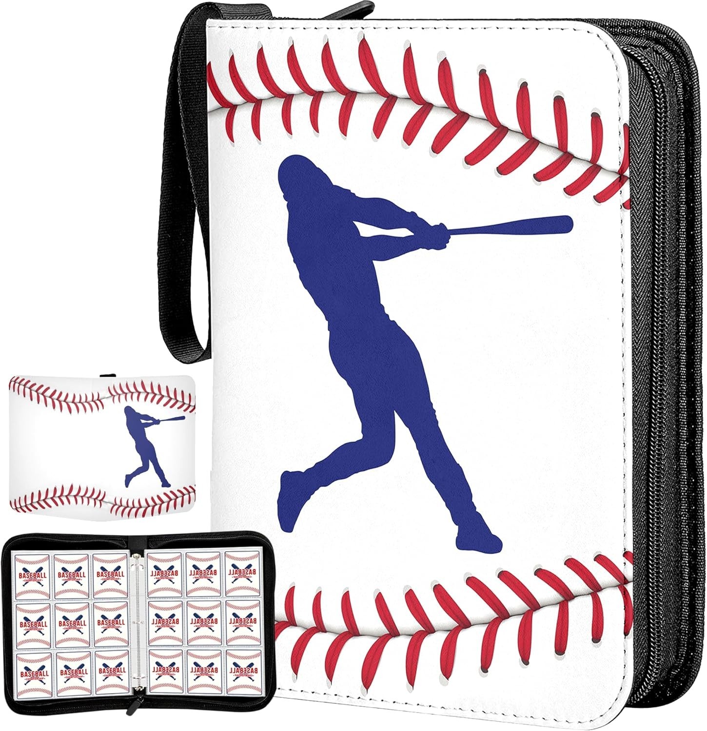 900 Pockets Baseball Card 3 Ring Binder, Trading Card-Baseball Theme
