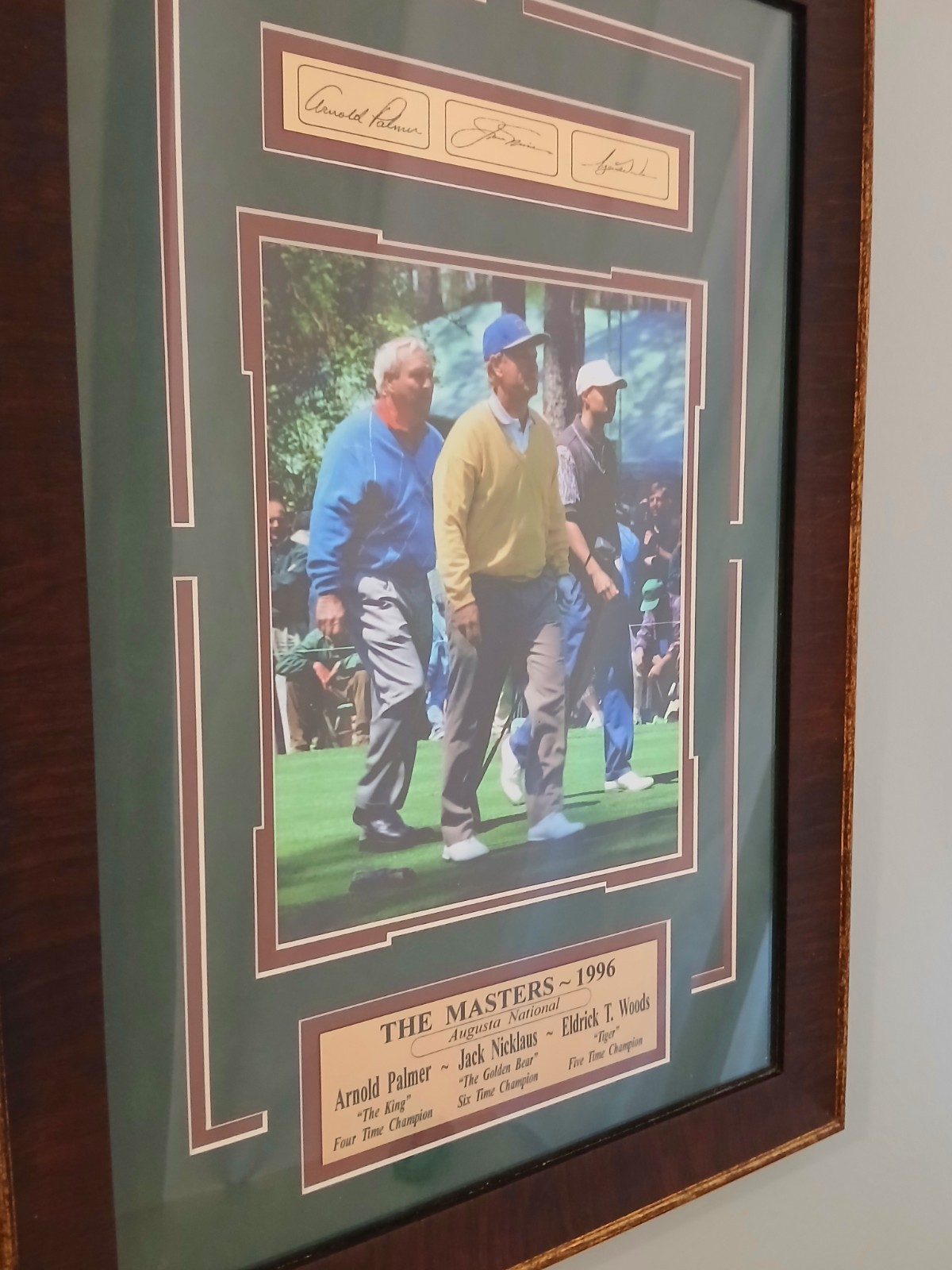 1996 Masters Commemorative Print – Arnold Palmer, Jack Nicklaus, and Tiger Woods