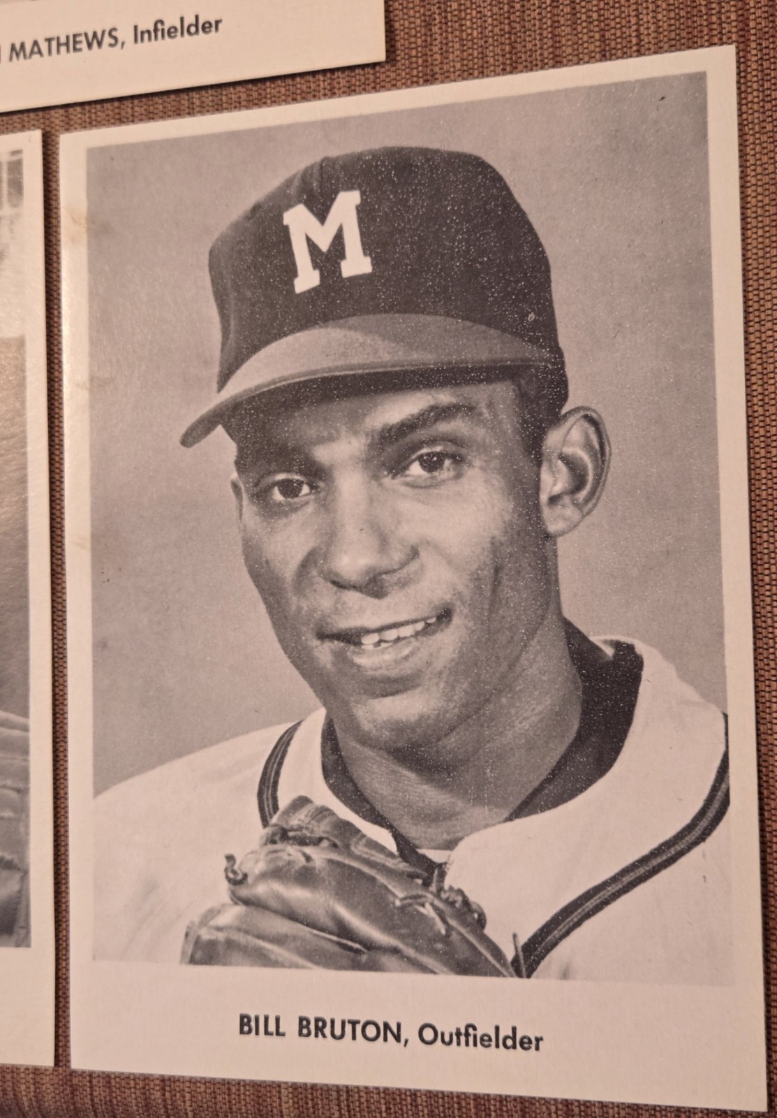 1958 Jay Publishing Braves Ed Mathews HOF Crandall Bruton 5×7 Baseball Photos