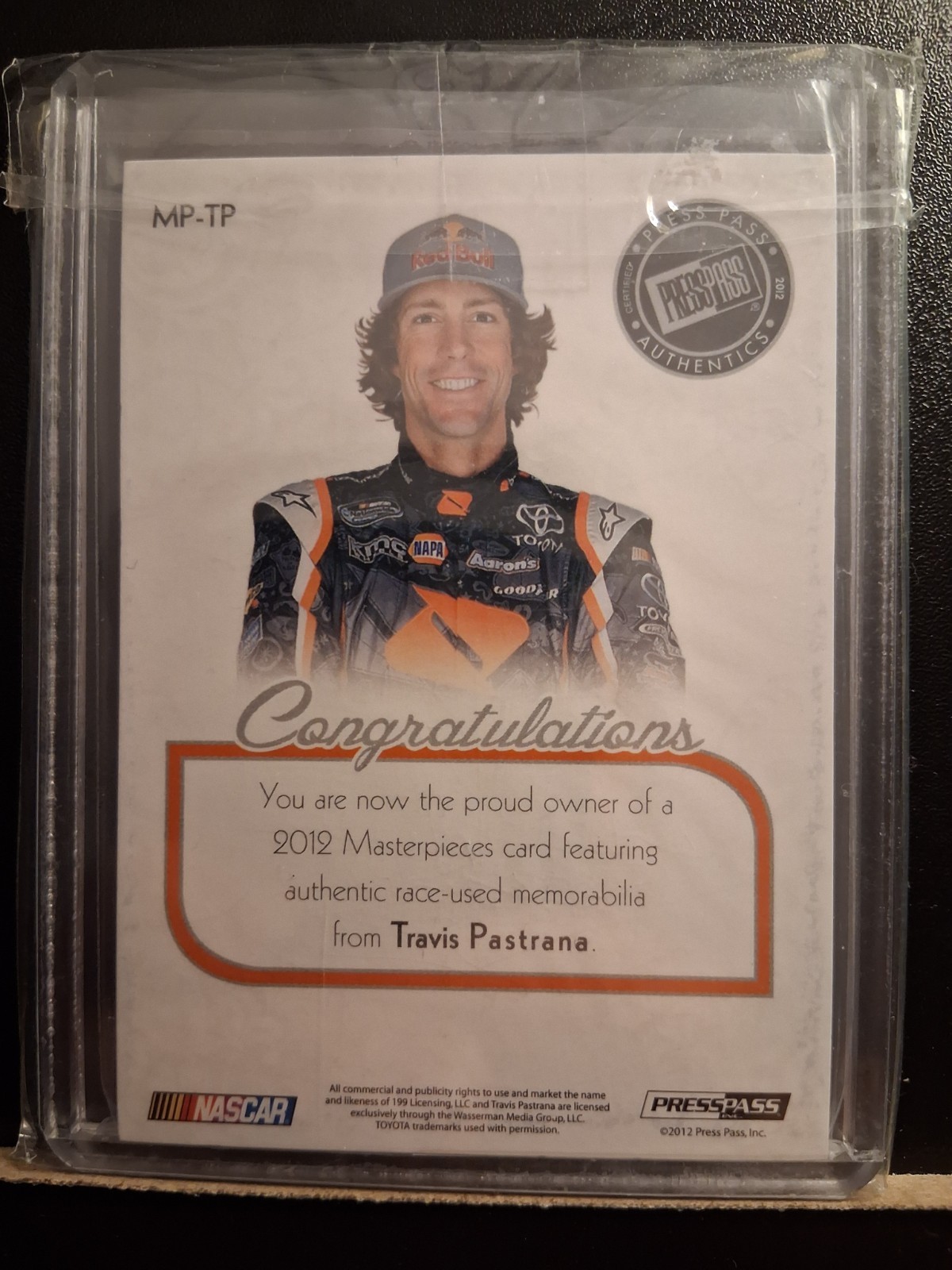2012 Press Pass Showcase Masterpieces Mem. Quad RU Travis Pastrana #MP-TP #5/5