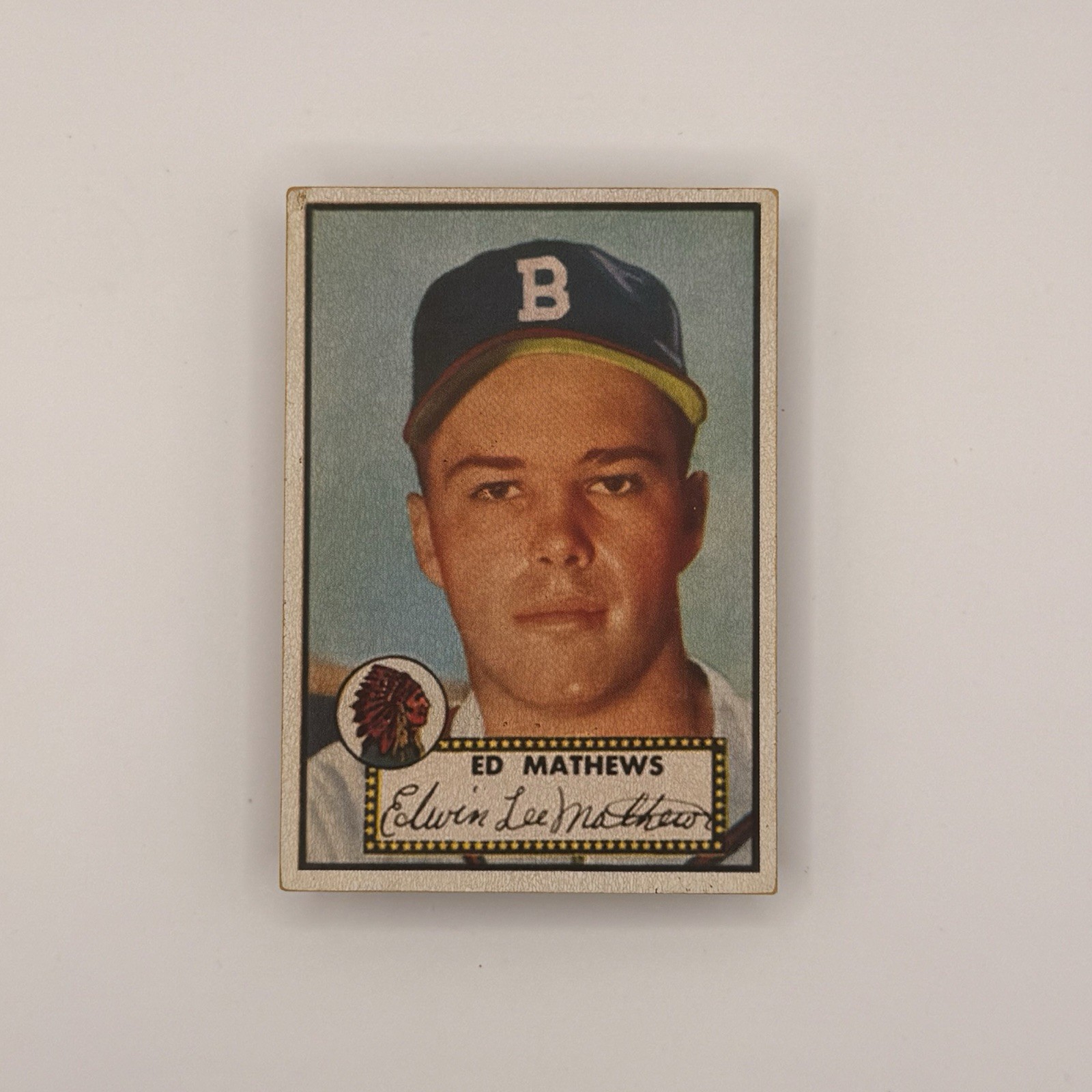 Vintage- Style Souvenir • Ed Mathews 1952 Rookie Inspired Novelty Display Card