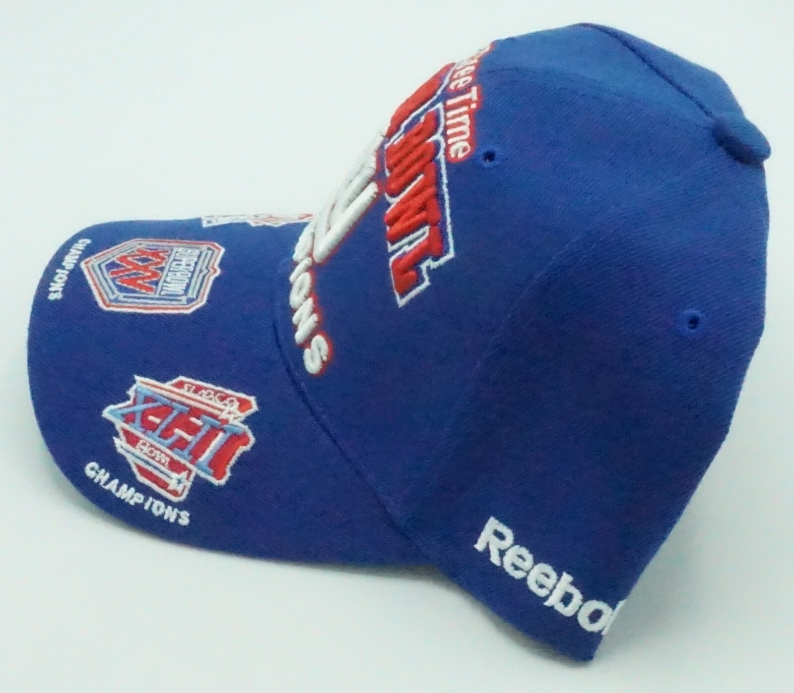 NFL New York Giants Reebok Adult Adjustable Fit 3X Super Bowl Champs Cap Hat NEW