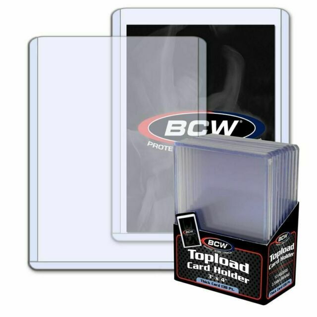 BCW 3X4 Thick Card 138pt Toploaders 1 Pack of 10 top loaders