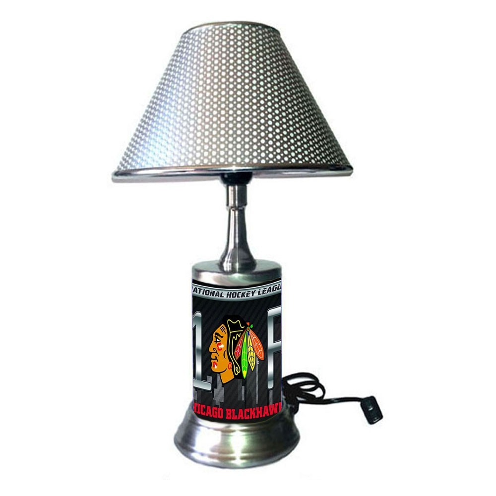 Chicago Blackhawks lamp Lamp NHL Table Lamp with Shade Desk Light Room Decor