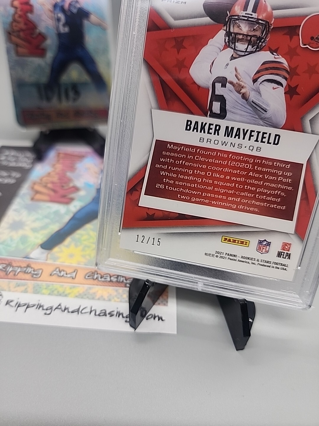 Baker Mayfield 2021 Rookies & Stars #20 GOLD PULSAR PRIZM /15 PSA 10 TB Bucs SSP