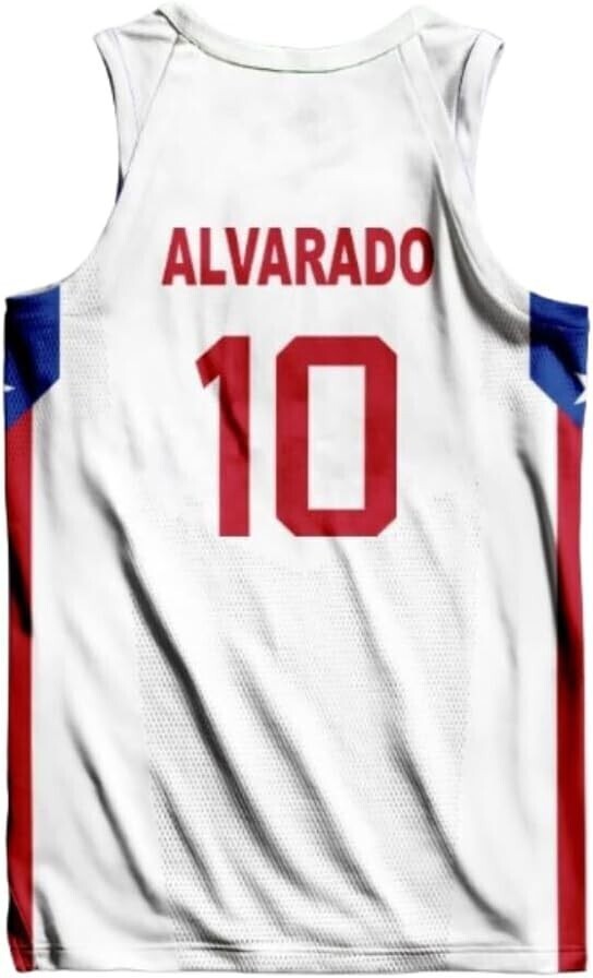 Throwback Retro Alvarado #10 Basketball Jersey Custom Size S-3XL 4 Colors