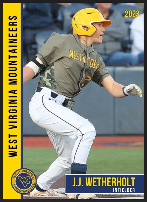 2023 JJ Wetherholt NCAA Futures Stars Rookie Card West Virginia Mountainers