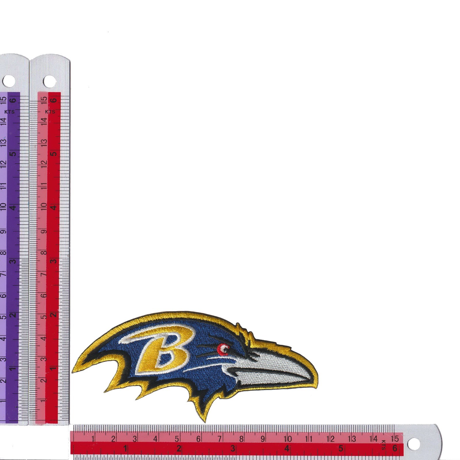 10 piece Baltimore Ravens Football Logo Size 4.5 in x 2.0 in Sew Iron on Patches