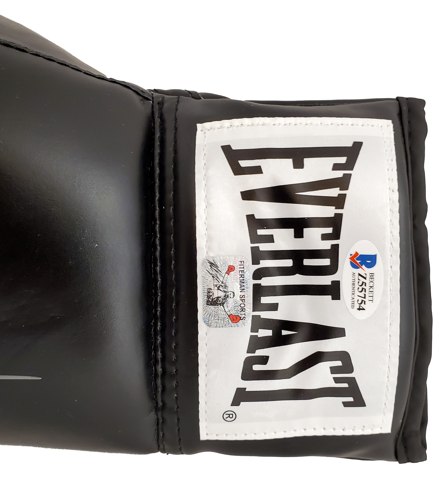 Mike Tyson Signed Black Everlast Glove LH Signed In Silver Beckett