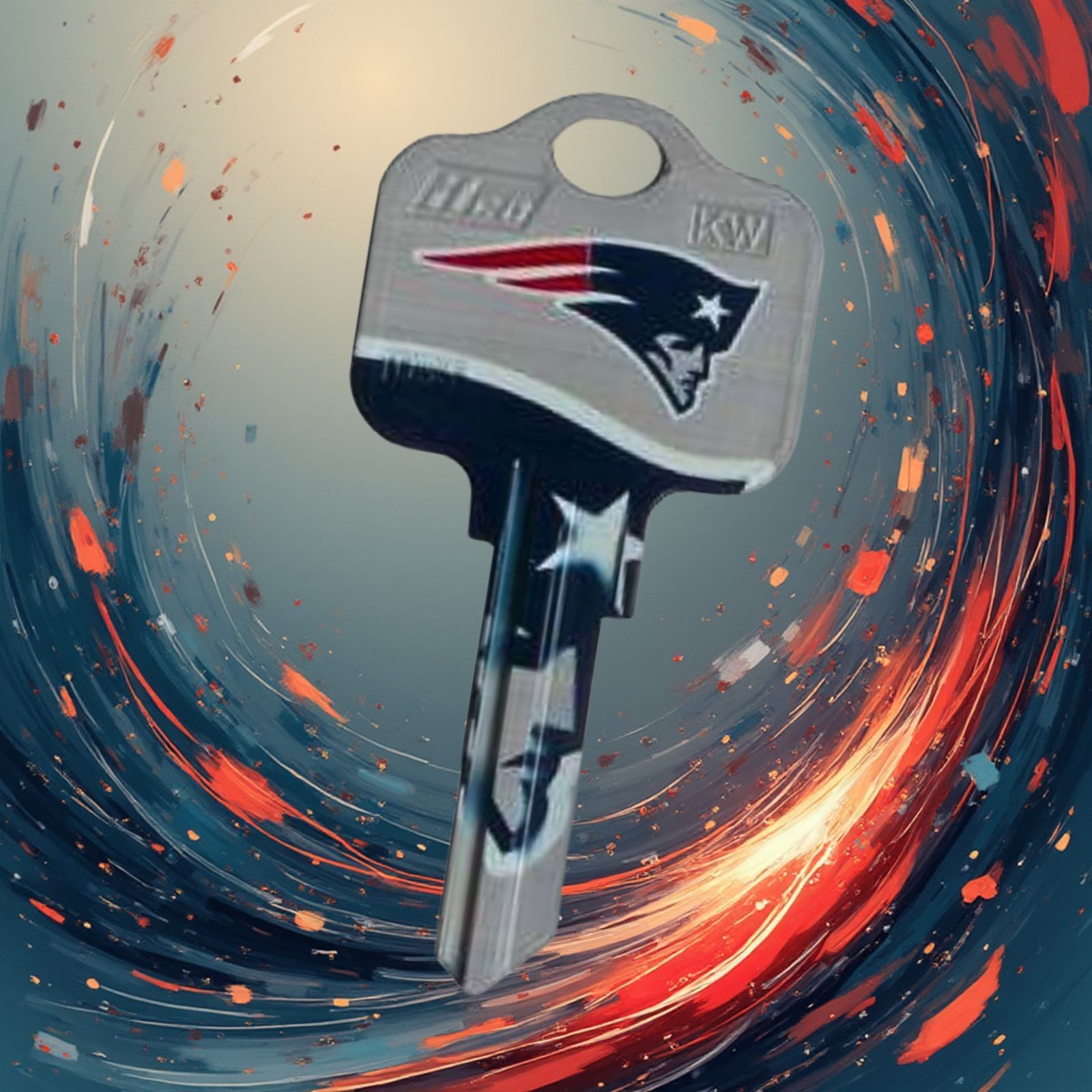 Officially Licensed NFL Football Team House Key Blank, Kwikset Schlage