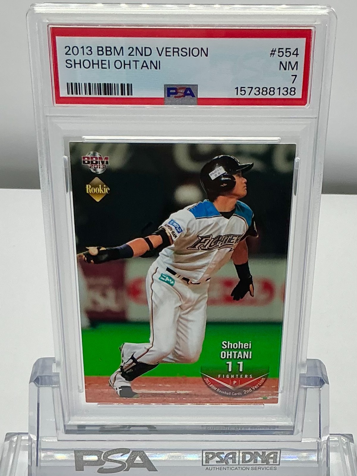 SHOHEI OHTANI 2013BBM 2ND VERSION BATTING #554 PSA7!ROOKIE CARD!POP19!
