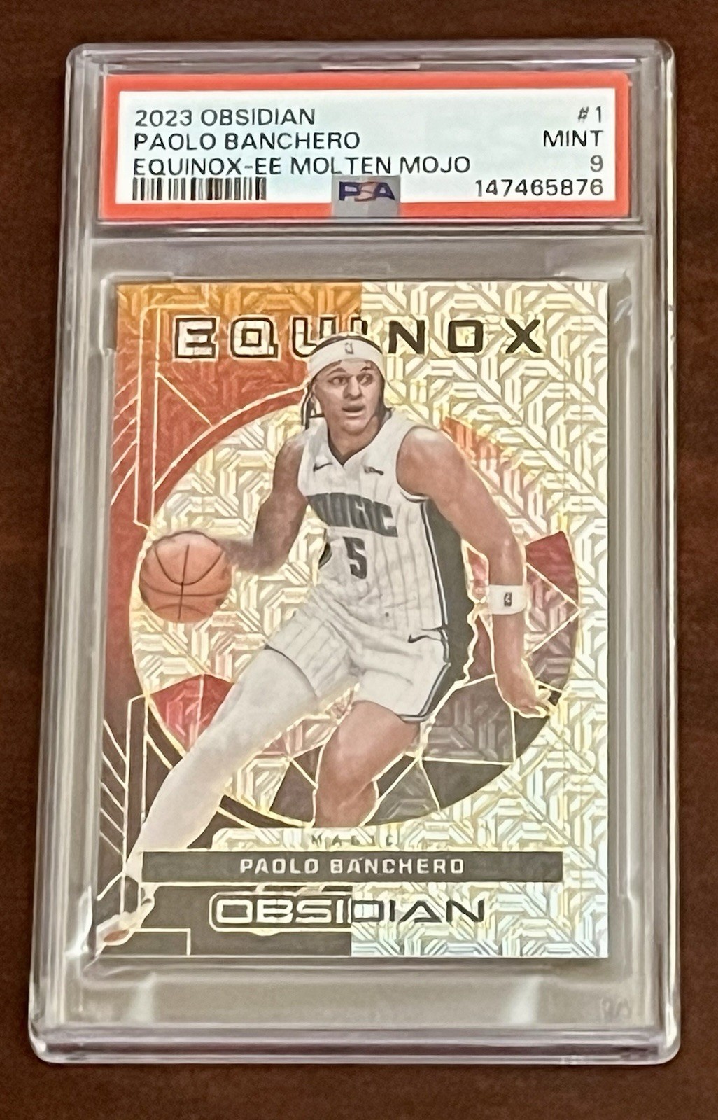 2023-24 Obsidian Paolo Banchero Equinox-EE MOLTEN MOJO #d 4/10 PSA 9 POP 1