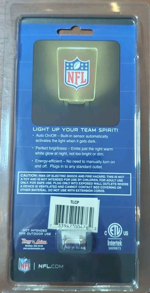 Party Animal NFL Carolina Panthers Team Night Light