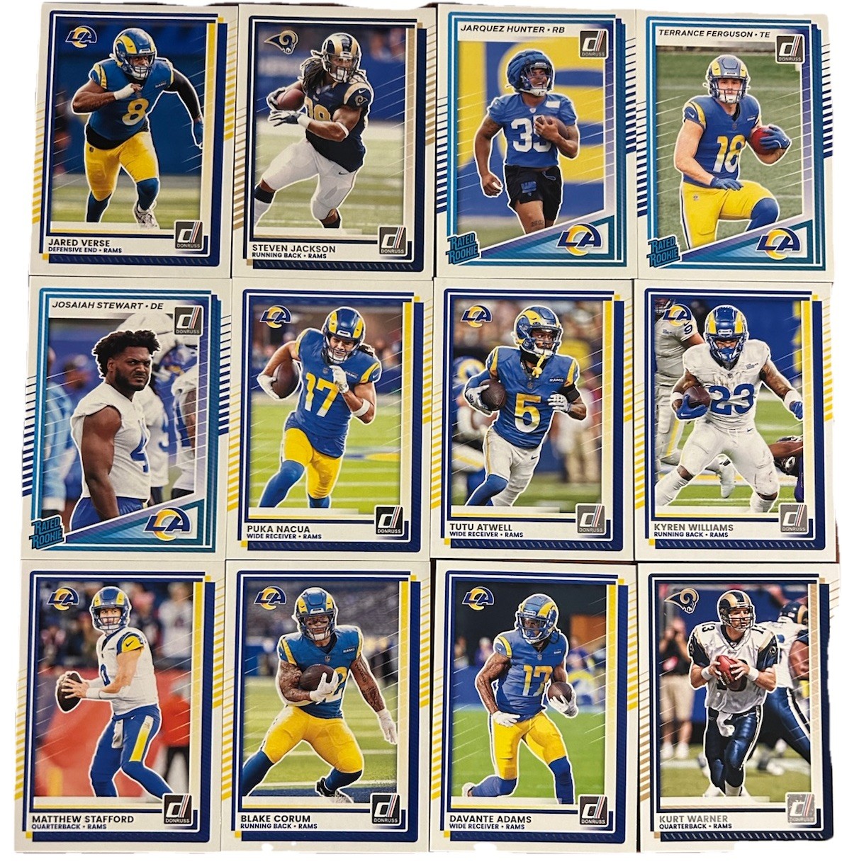 2025 Donruss Football (1-400 Set) Los Angeles Rams Team Set (12 Cards)