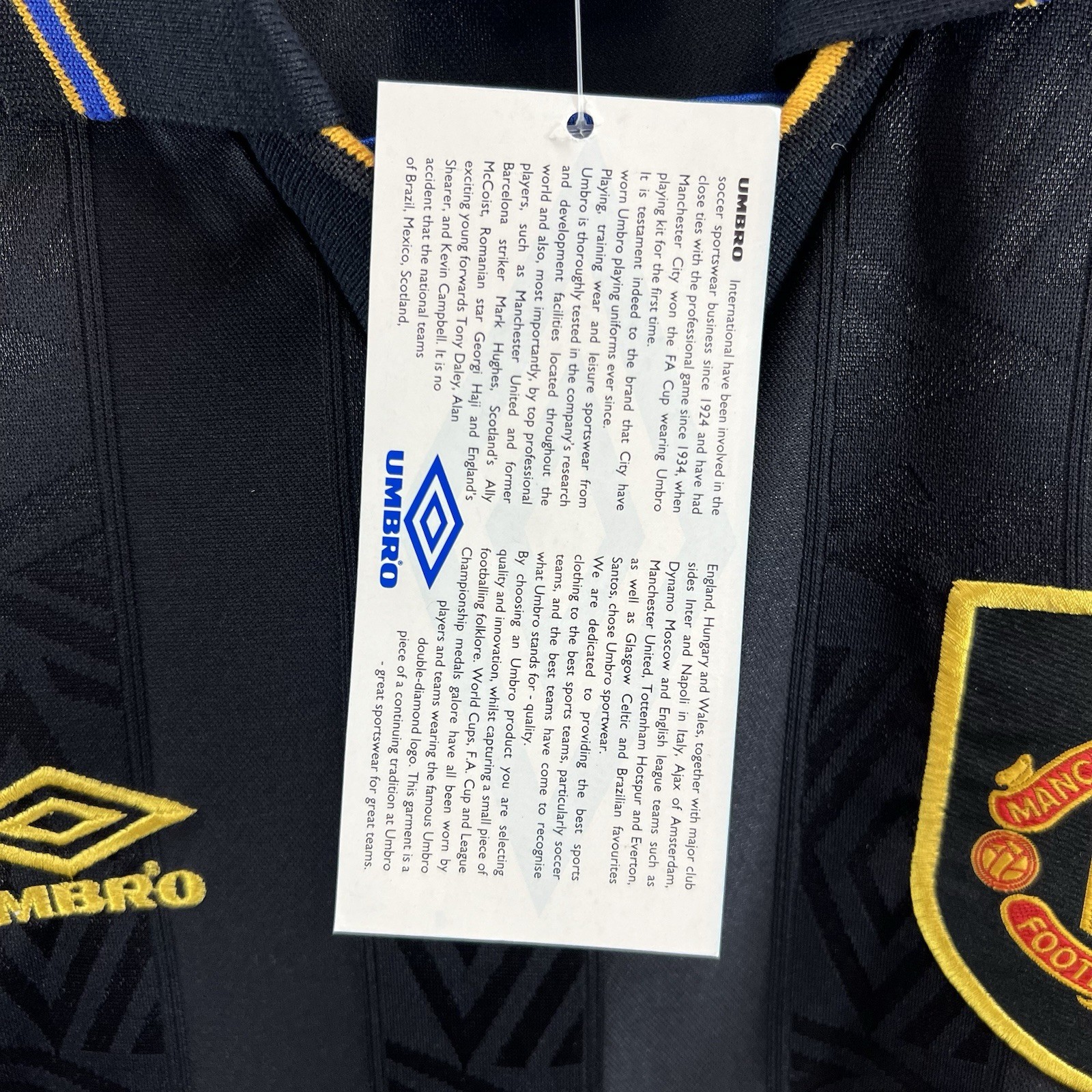 BNWT Manchester United Away Football Shirt 1993/95 Adults Medium Umbro I931