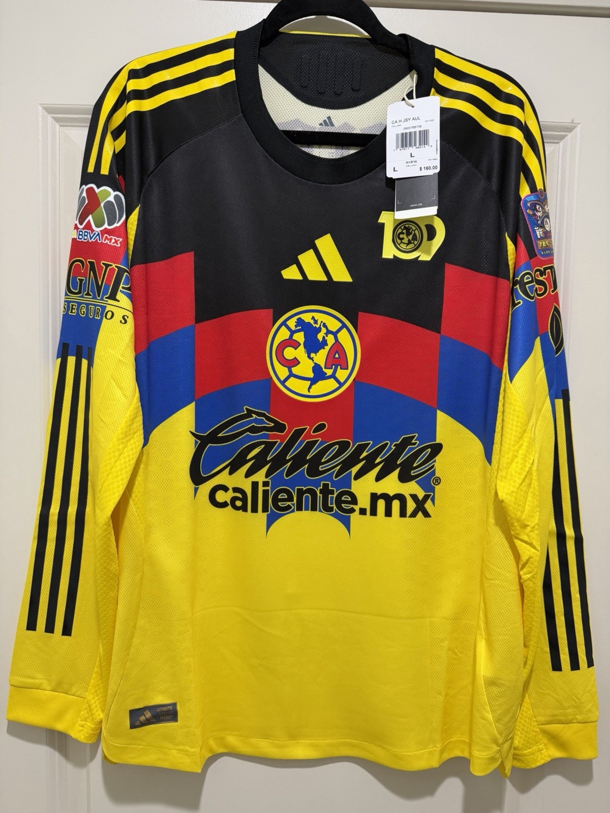 Fidalgo #8 Mens LARGE Adidas Club America Authentic x Pac-Man Home Jersey