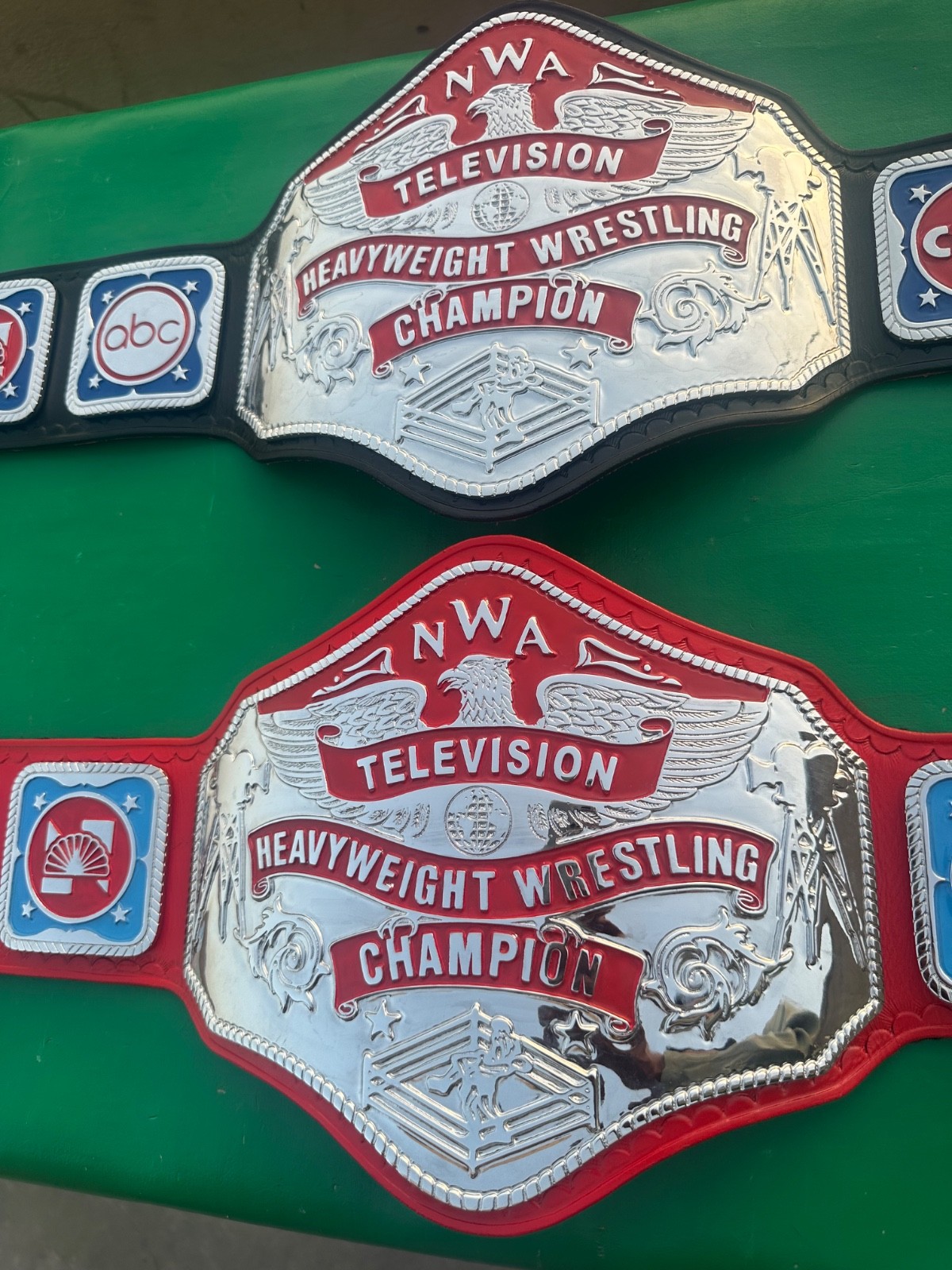 NWA television Heavyweight championship belt Couple
