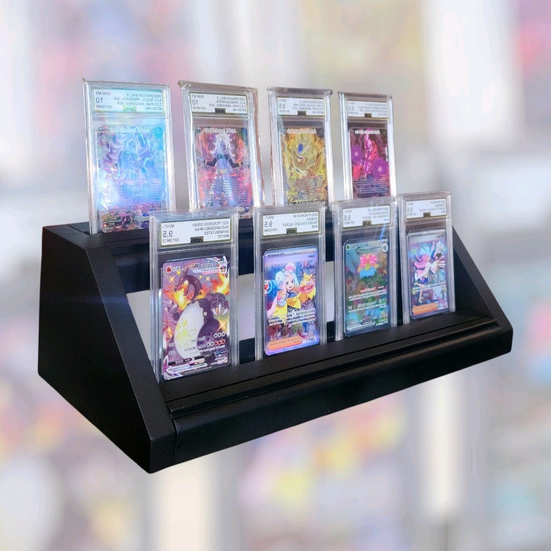 Graded card/toploader display stand 2-tier, Holds Up To 8 Graded Slabs, PSA,CGC.