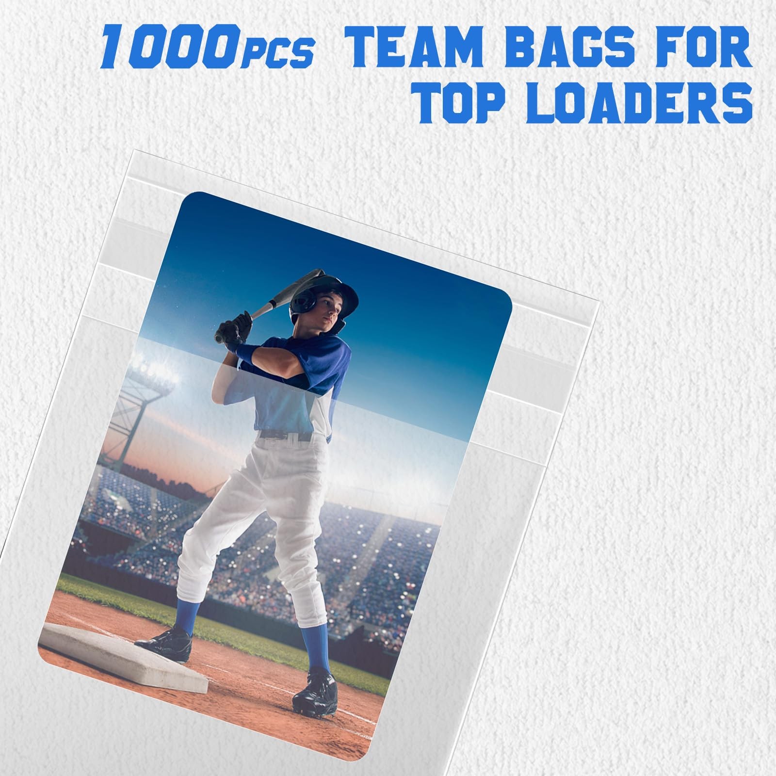 1000 Pcs Card Sleeves Team Bags for Trading Cards，Team Bag Fit 3×4 Top Loader…