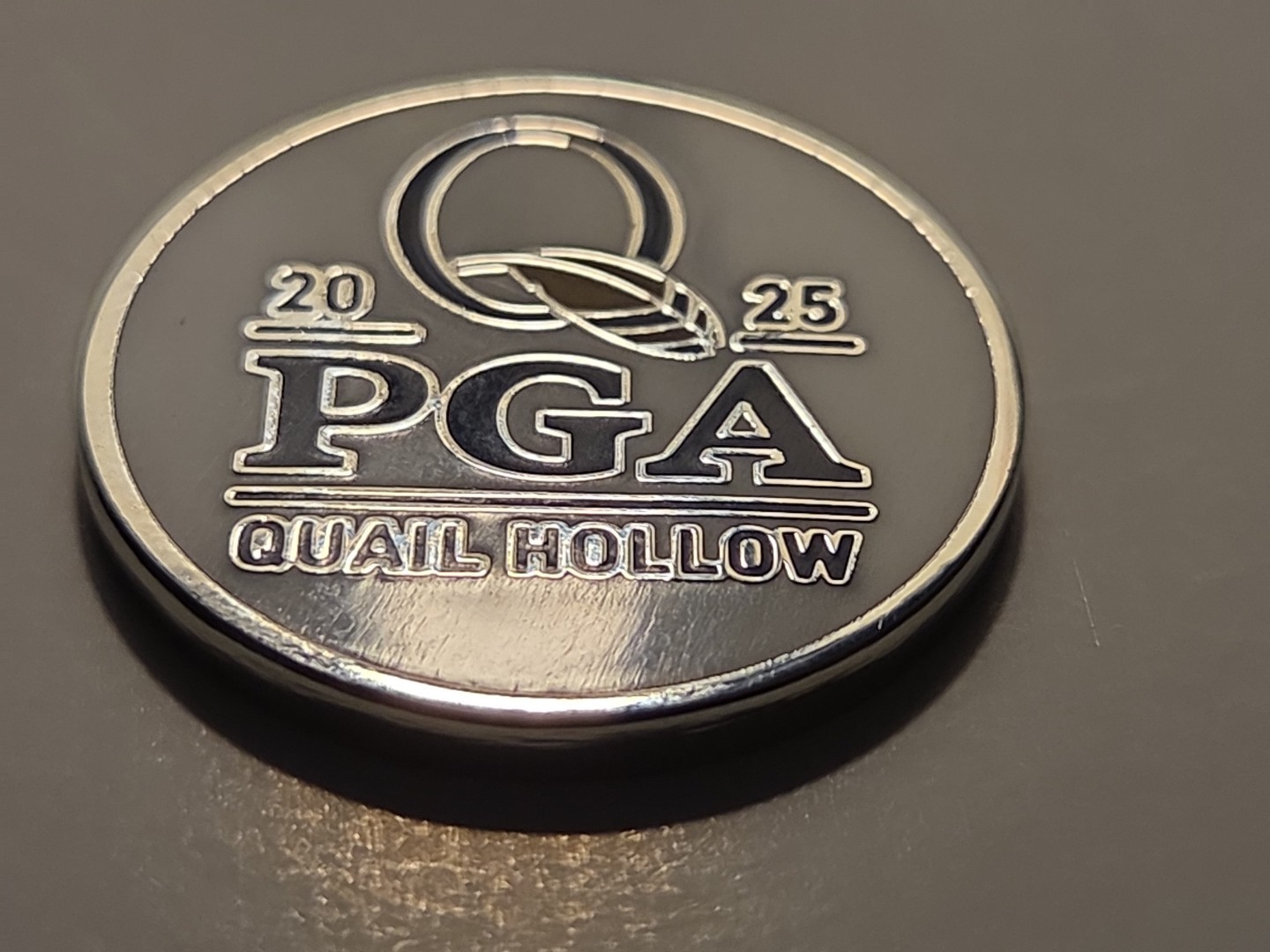 2025 PGA Championship Ball Marke- 1 Inch..Quail Hollow CC AUTHENTIC