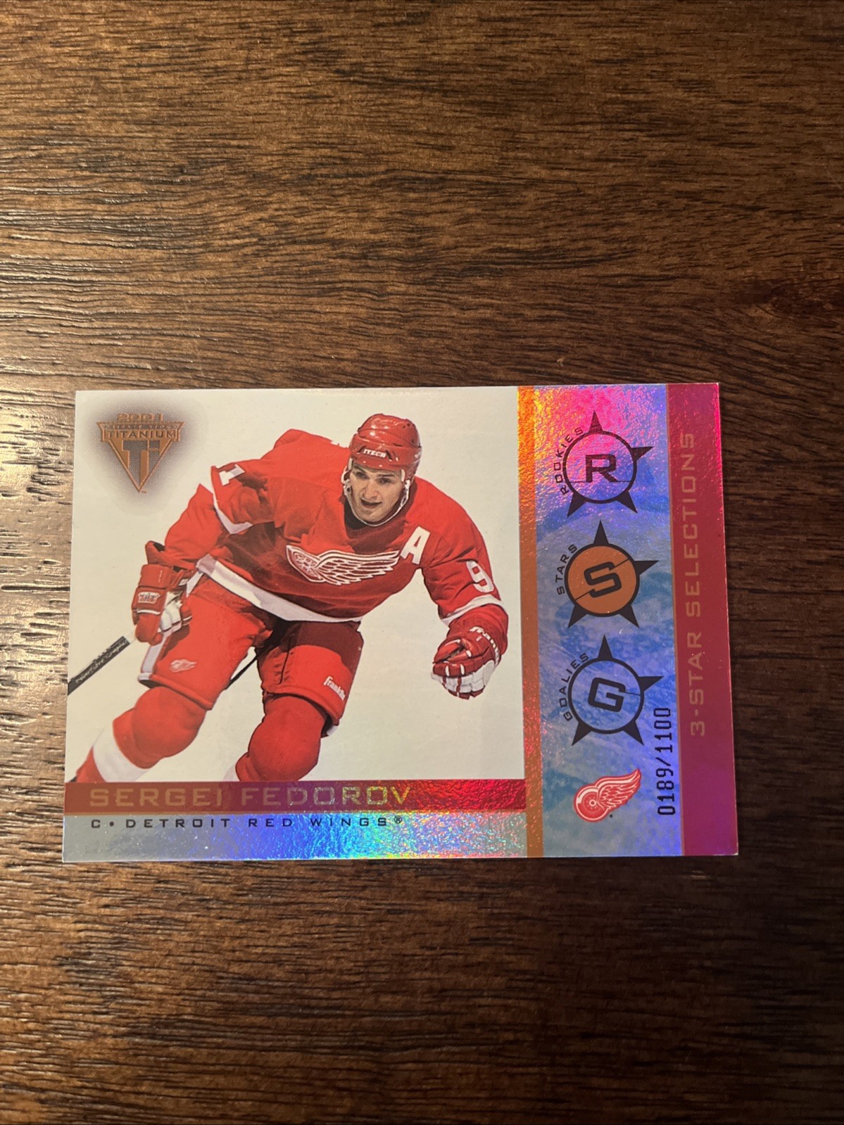 2000-01 Pacific Private Stock Titanium – 3-Star Selections Sergei Fedorov /1100