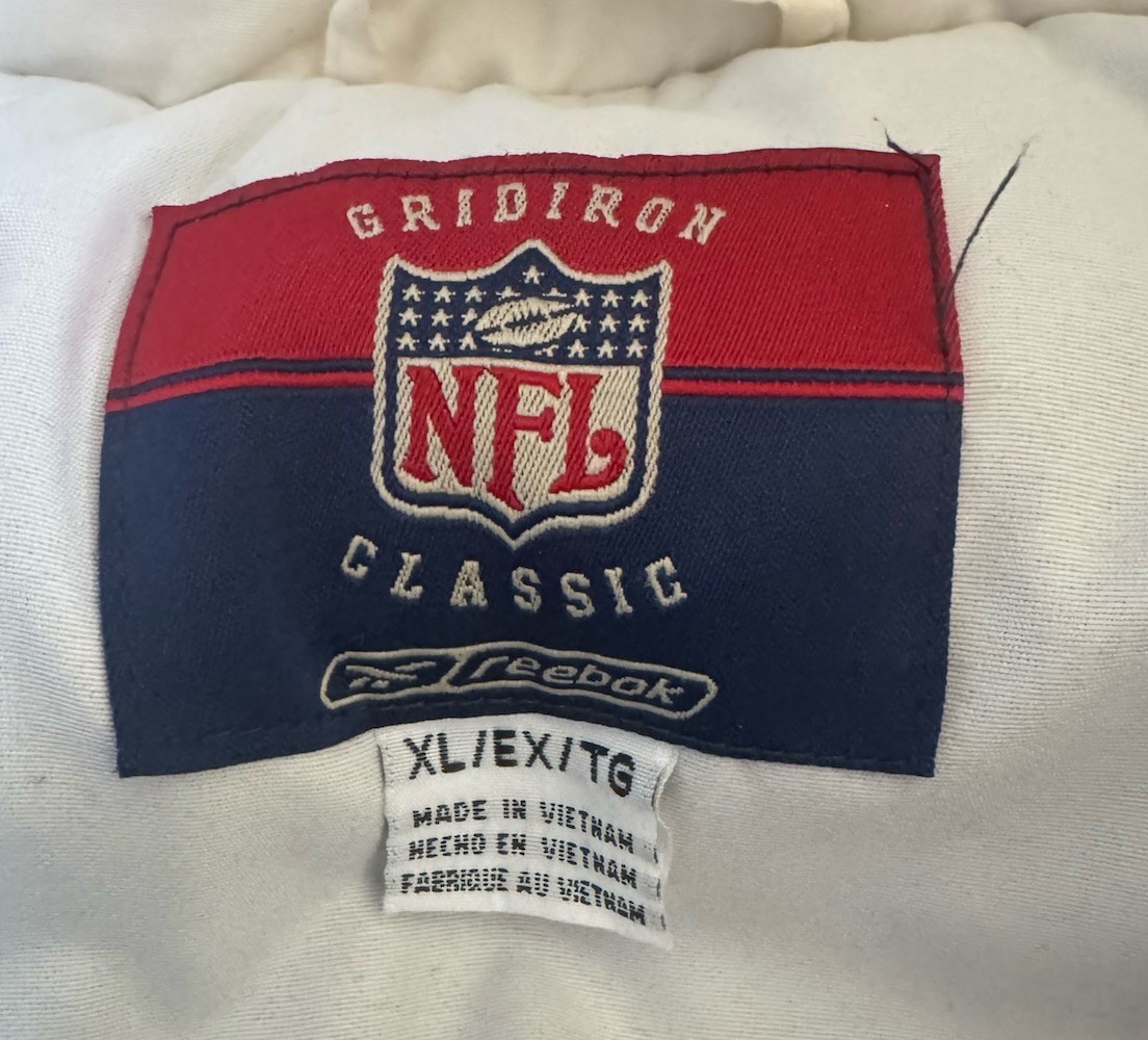 Reebok NFL Gridiron Classic Oakland Raiders Hooded Jacket White/Black XL