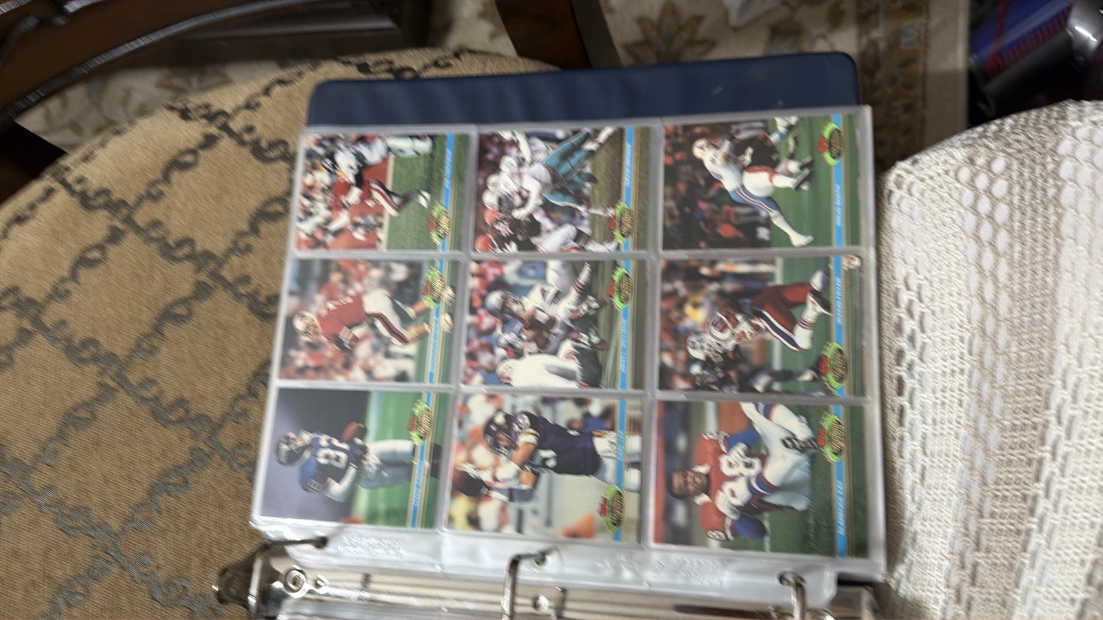 Stadium Club 1991 Blue 3-Ring Binder w/ 9-Pocket Pages Football