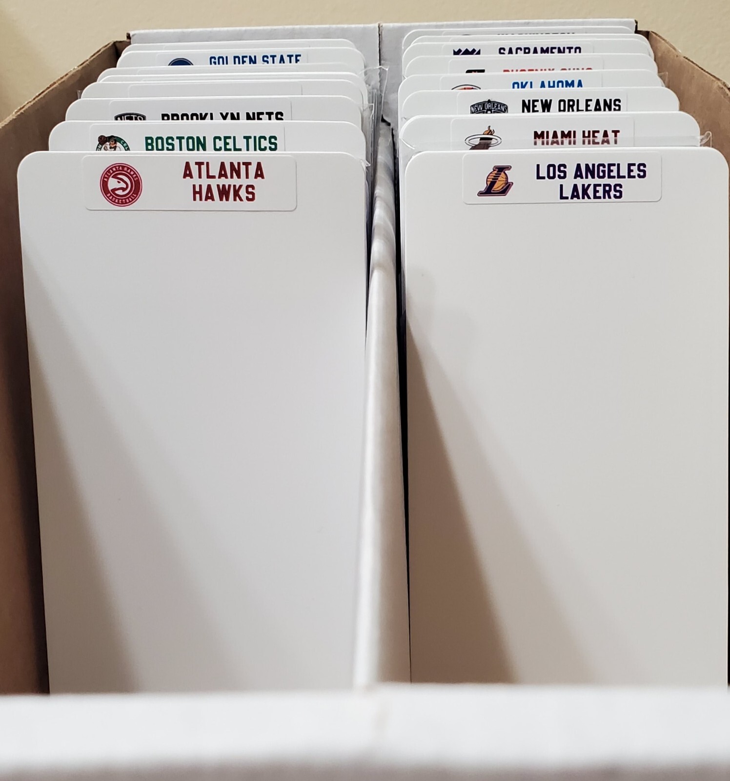 (30) GRADED Slab & Sports Card Dividers with 30 FREE NBA Teams Logos Labels