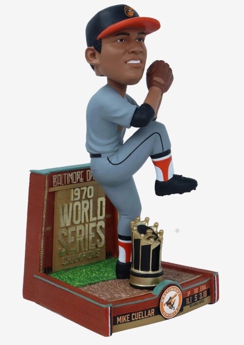 Mike Cuellar Baltimore Orioles 1970 World Series Champions Bobblehead MLB NIB